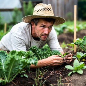 בחור גידל ירקות אורגניים בגינה, ואז גילה משהו מטורף